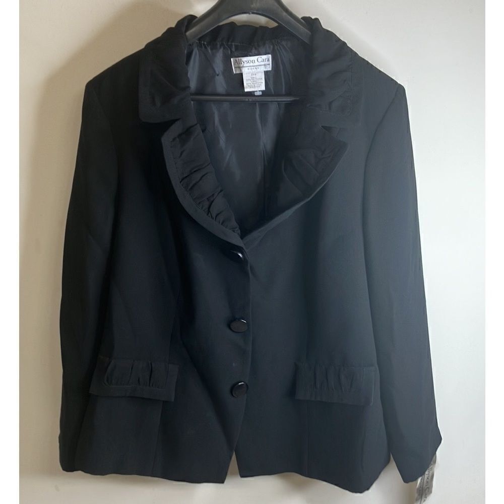 NWT ALLYSON CARA 24W Black Dressy Preppy Blazer